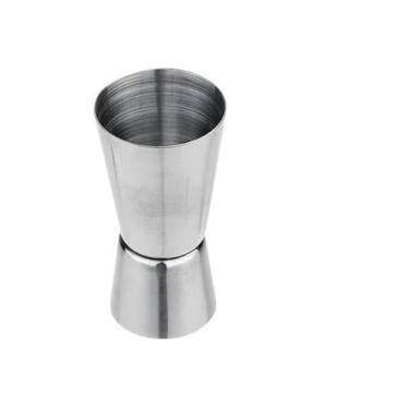 Imagem de Dosador Bebidas Duplo 40Ml 20Ml Inox Medidor Drinks Gin - LM, Aço inox