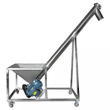 Imagem de Alimentador em espiral de ângulo alto de 1,5 m Ferro galvanizado Diâmetro do tubo de 140 mm da máquina