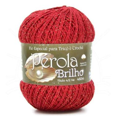 Imagem de Linha Pérola Brilho 460m - Barbantes São João, 13 - VERMELHO/DOURADO