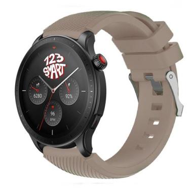 Imagem de Pulseira Silicone Fecho Prata compatível com GTR4 GTR 4 A2166 / GTR3 /