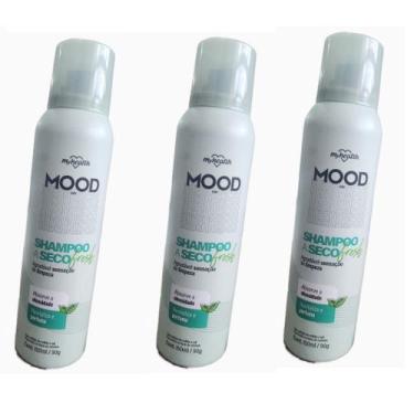 Imagem de Kit 3 Dry Shampoo A Seco Lavagem Instantânea Mood 150Ml Mh - Mundial P