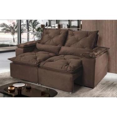 Imagem de Sofá Retratil 2 Modulos Grecia - Kasacomigo, Marrom