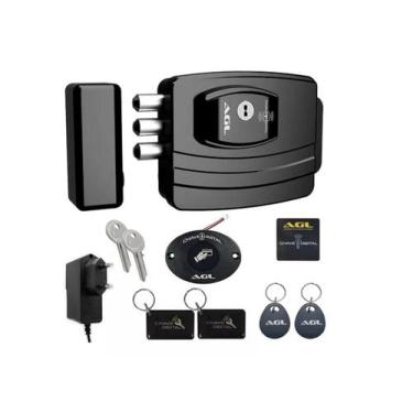 Imagem de Fechadura Elétrica Eletrônica Smart Card Abertura por Sensor Aproximaç