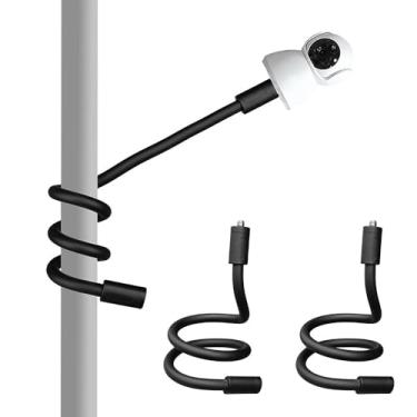 Imagem de Suporte de torção flexível para câmera interna de 1ª geração, suporte universal compatível com câmera Eufy, Arlo, Wyze, Google Nest Cam, Simplisafe, Reolink, Tapo, 2 unidades