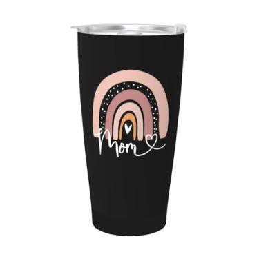 Imagem de Wisedeal Caneca de café de aço inoxidável com tampa térmica isolada a vácuo para mãe, presente de aniversário de Natal, para avó, mãe, tia, mulheres, de netos, preta, 590 ml