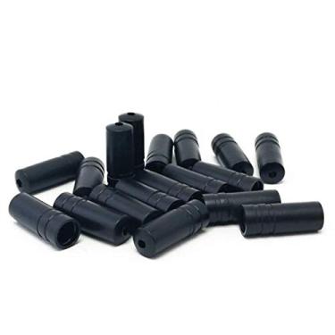 Imagem de AQQQ 50 peças TPE Bicycle Derailleur Shift and Brake Wire Cable Housing Ferrule End Caps, 4 mm Bike Brake Derailleur Shifter Cable End Caps, Preto
