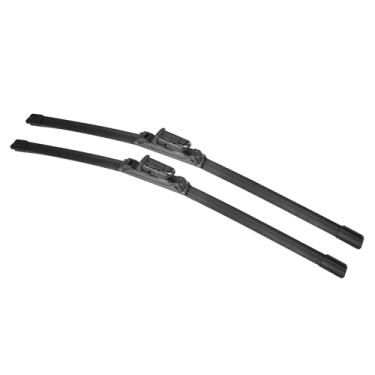 Imagem de X AUTOHAUX 1 par de 55,88 cm 55,88 cm revestimento de silicone dianteiro limpador de para-brisa conjunto de par de substituição para Chevrolet Silverado 2014-2018 Top-Lock Not J/U Hook