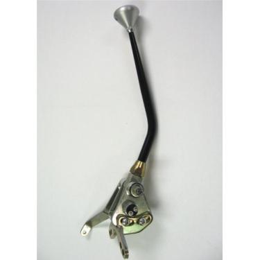 Imagem de Lokar XFMS6350FM Kit de câmbio de montagem no chão com alavanca reta preta de 15 cm e botão de cogumelo para transmissão GM 350