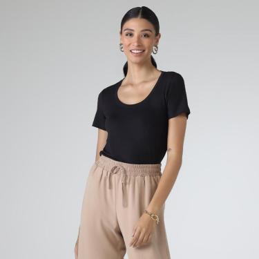 Imagem de Tech T-Shirt Modal U Premium Feminina | Basico.com-Feminino