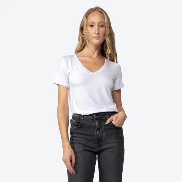 Imagem de Tech T-Shirt Modal V Premium Feminina | Basico.com-Feminino