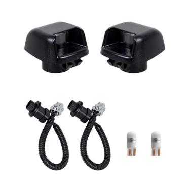 Imagem de HERCOO Luz de placa de licença de LED, luzes de etiqueta, lâmpada traseira, soquete de cabos, conjunto de lâmpadas brancas compatível com Nissan Frontier Armada Titan Xterra, caminhonete Suzuki