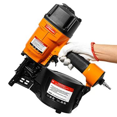 Imagem de Pregador de bobina de ar CN80 da UPWOOD, 6,5 cm a 8,5 cm, bobina de 15 graus, pistola de pregos de revestimento de bobina de tiro rápido, pregador de moldura de bobina pneumática