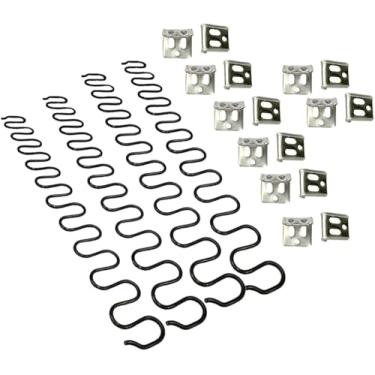 Imagem de JJDD Molas de substituição de sofá, 4 peças de mola de 50,8 cm com 16 peças de clipes em S, kit de reparo de mola de sofá de diâmetro 4,0 para assentos em decoração de interiores de móveis, automotivo