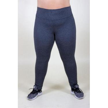 Imagem de Legging cinza mescla escuro lisa plus size - Heline Modas, G1
