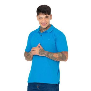 Imagem de Camisa Polo Masculina Ridens Desconto Exclusivo Super Oferta , GG, Azu