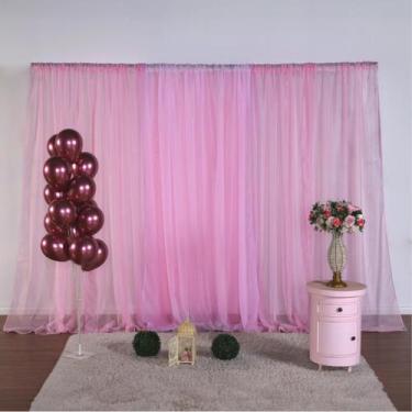 Imagem de Cortina Voil Decoração Festa Aniversário Casamento 3MX2,50M - Serena D