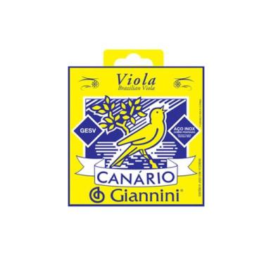 Imagem de Encordoamento canário para viola giannini com bolinha