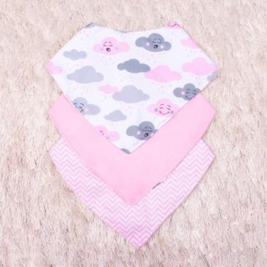 Imagem de Kit 03 babadores infantil (Tipo bandana) - várias estampas - Era uma v