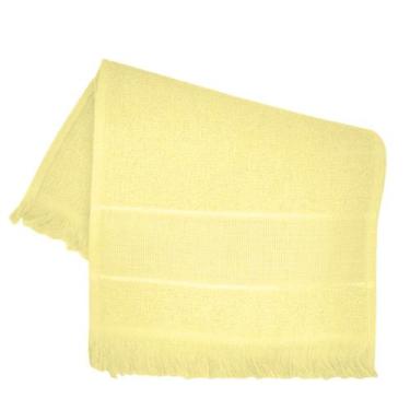 Imagem de Toalha social de mão  23cm x 33cm 100% algodão - Sem marca, Amarelo
