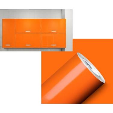 Imagem de vinil adesivo envelopamento alta qualidade  1Mx50cm Laranja - Marca Im