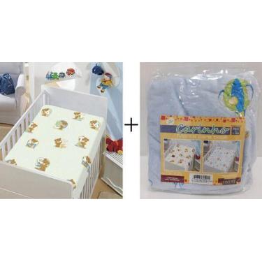 Imagem de Combo Jolitex Manta Bebe + Cobertor Microfibra Flannel Kyor, Verde-cla