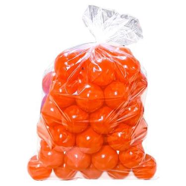 Imagem de 50 Bolinha De Piscina Laranja Cor Unica Infantil Não Amassam - RRL