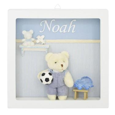 Imagem de Nicho Decorado Ursinho Brinquedos Azul Quarto Bebê Infantil - Potinho 
