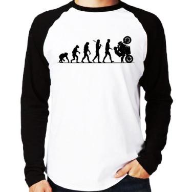 Imagem de Camiseta Raglan Evolução do Grau XJ6 Manga Longa - Foca na Moda, Branc