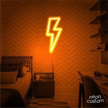 Imagem de luminaria letreiro Neon Led Raio  60x25 luminoso decoração p/ selfie -