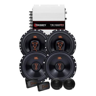 Imagem de Kit 2 Vias 6  JBL 62VMS80 160W + Par Alto Falantes 6  Triaxiais JBL 6TRMS80 160W + Módulo TS400x4
