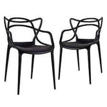 Imagem de Kit 2 Cadeiras Allegra Preta - UNIVERSAL MIX