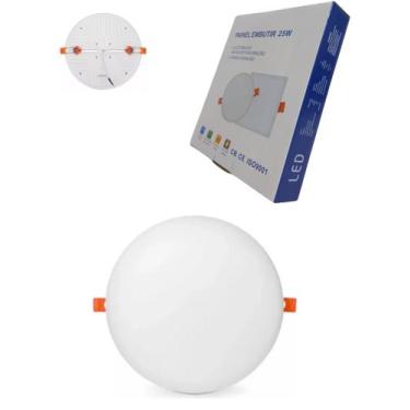 Imagem de Luminária Plafon Led Borda Infinita 25W Embutir Redondo Bivolt Frio 65