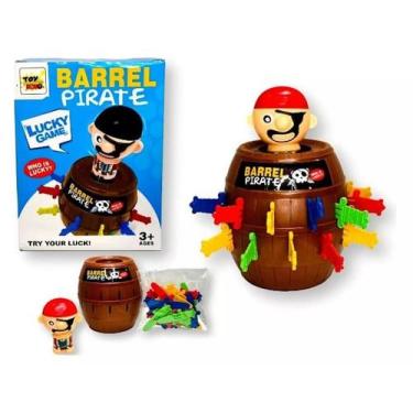 Imagem de Brinquedo Barril Pirata Pula Pirata Sorte Criança - altomex