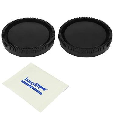 Imagem de Haoge Tampa corporal da câmera e tampa da lente traseira para lente da câmera, for Sony E Mount