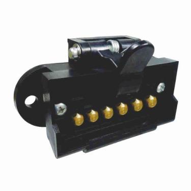 Imagem de Tomada de Engate Fêmea Retangular em Nylon com 6 Polos 12/24V - DNI 83