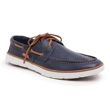 Imagem de Mocassim Masculino Dockside Top Sider em Couro Polo Urban Azul, 40, Az