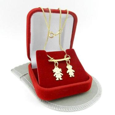 Imagem de Corrente Feminina 50cm 1mm Menina Menino Folheada Ouro 18k CR568 - WNB