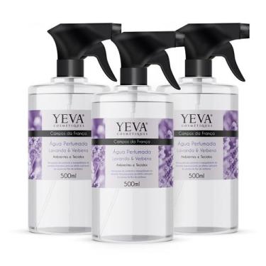Imagem de KIT 3 Und. Água Perfumada YEVA  Lavanda & Verbena - 500ml - YEVA Cosmé