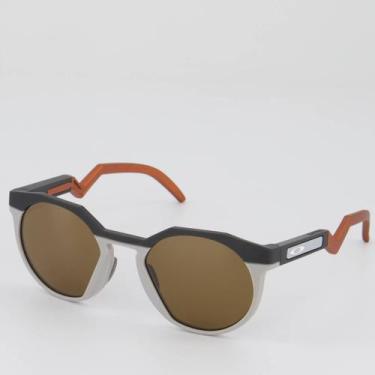 Imagem de Óculos de Sol Oakley HSTN Matte Tungsten Cinza e Marrom, Único