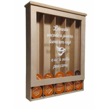 Imagem de Suporte em mdf exclusivo para 35 cápsulas Dolce Gusto - Lindas frases 