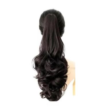 Imagem de Aplique Rabo De Cavalo Ondulado Cacheado Idêntico A Humano - bblees, c