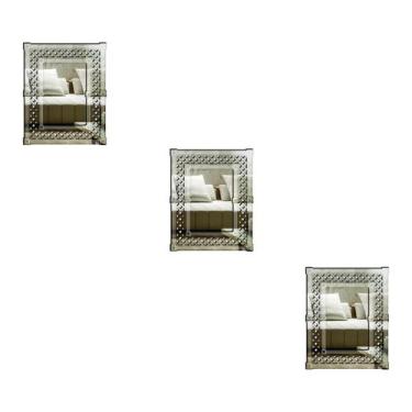 Imagem de Kit 3 Espelhos Decorativos venezianos  Pegui 32x25 3886 - CREATUS, pra