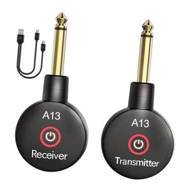 Imagem de Milageto Receptor e Transmissor de Guitarra Sem Fio Preto Acessório para Músicos