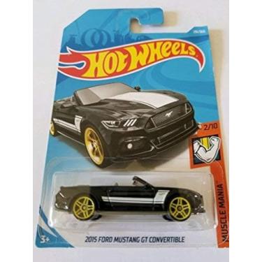 Imagem de Hot Wheels Muscle Mania 2/10, Black 2015 Ford Mustang GT Convertible 291/365 50TH Anniversary Card