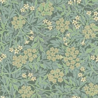Imagem de VEELIKE Papel de Parede Floral Verde Boho Floral Vintage William Morris, Papel de Parede Botânico Removível Pré-Colado, 48 x 39 cm