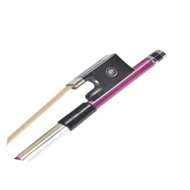 Imagem de 4/4 Violino Arco Fibra Colorida Jogador Profissional Iniciante Arco violino prático(Rose red)