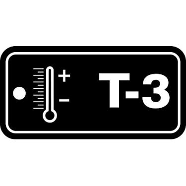 Imagem de Accuform TDF803VPM Etiqueta padrão de fonte de energia "T-3 Thermal" de plástico, 3,5 cm L x 7,6 cm C, branco sobre preto (pacote com 5)