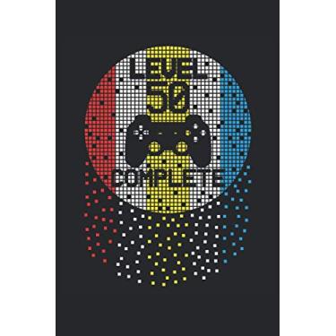 Imagem de 50. Geburtstag Level 50 Jahre Pixel 1971 Gamer Graphic Deko: NOTIZBUCH - Lustiges Geburtstags Geschenk, Nerd Gaming Geschenkidee - A5 (6x9) - 120 ... Planer, Geburtstag, Lustig, Kacheln, Jahrgang
