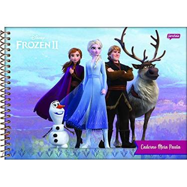 Imagem de Caderno Espiral C.D. 1/2 Pauta 40 Folhas Frozen FSC, Pacote com 5 unidades, Jandaia