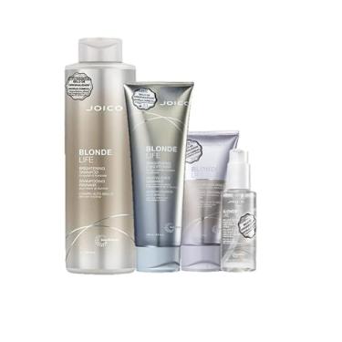 Imagem de Joico Blonde Life Brightening Shampoo 1L Condicionador 250ml Mascara 150ml Oil 100ml